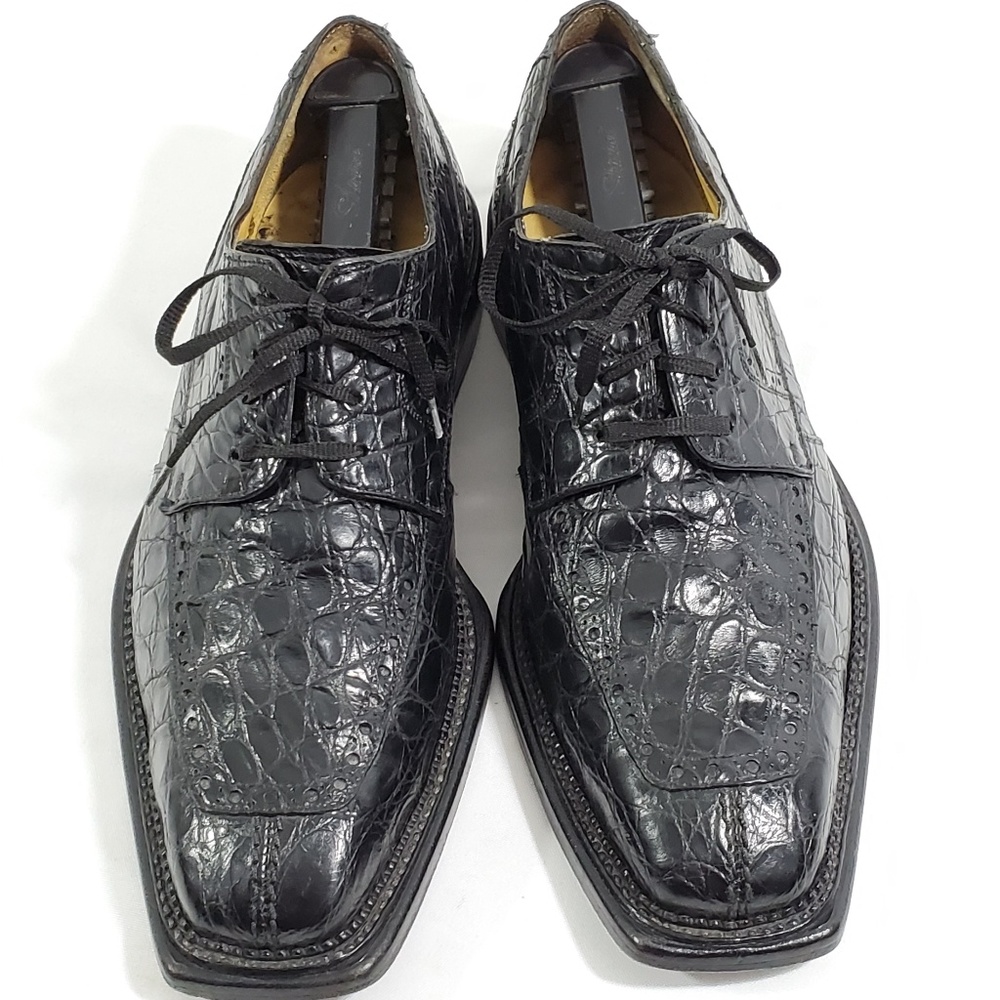 Vintage Avventura Men's Black Crocodile Split Toe